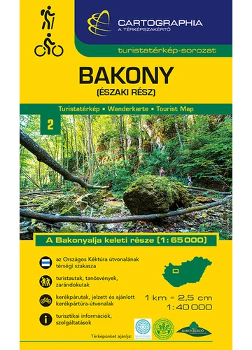 Bakony-Észak turistatérkép 2023 - Cartographia Kft., topbook, konyvaruhaz.eu, 