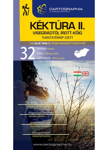 KÉKTÚRA II. - Dunántúl, Nyugat-Magyarország, Visegrád-Írott-kő - Turistatérkép szett, topbook, konyvaruhaz.eu, 