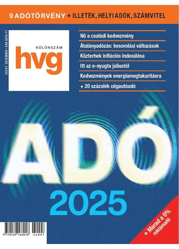 HVG Különszám - Adó 2025, könyváruház, könyvesbolt, 