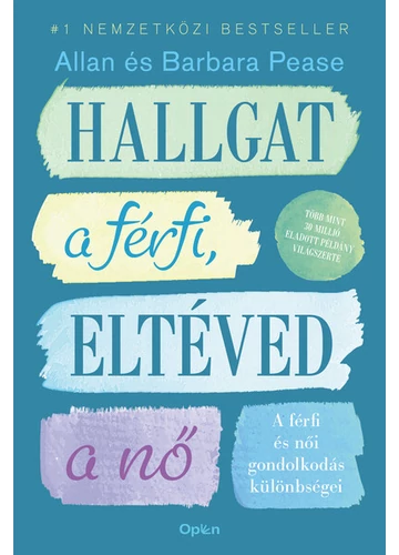 Hallgat a férfi, eltéved a nő - A férfi és női gondolkodás különbségei Allan Pease, Barbara Pease, konyvaruhaz.eu, sikerkönyvek, 