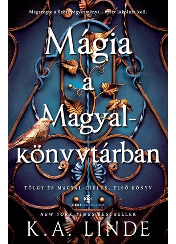 Mágia a Magyalkönyvtárban (éldekorált)(puha) K. A. Linde, konyvaruhaz.eu, sikerkonyvek,