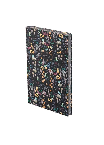 &quot;404 Notes found&quot; jegyzetfüzet - A5 Flowers black 