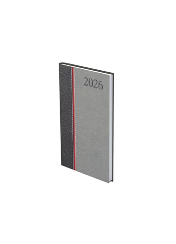 Groovy B5 álló zsebnaptár antracit-piros-szürke - 2026