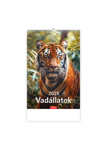 Vadállatok képes falinaptár 2025