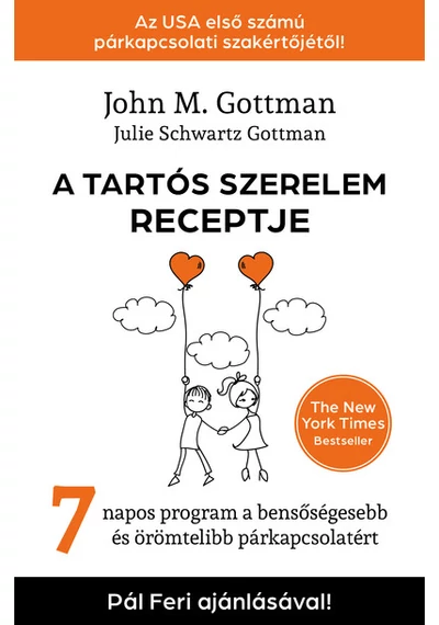 A tartós szerelem receptje - 7 napos program a bensőségesebb és örömtelibb párkapcsolatért John M. Gottman, Julie Schwartz Gottman, topbook, konyvaruhaz.eu, 