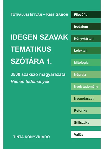 Idegen szavak tematikus szótára 1. - 3500 szakszó magyarázata. Humán tudományok Kiss Gábor, Tótfalusi István