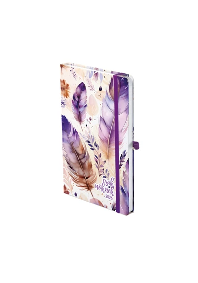 Csak nőknek - tervező naptár lila toll - 2026 Csak nőknek - tervező naptár lila toll - 2026