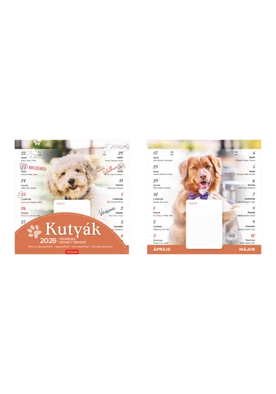 T090 KUTYÁK MÁGNESES FALINAPTÁR