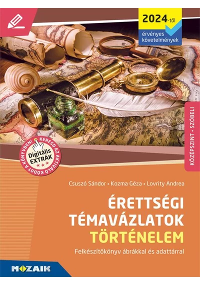 Érettségi témavázlatok - Történelem (2024-től érv. követelmények) - középszint (MS-3324U), topbook, konyvaruhaz.eu, 