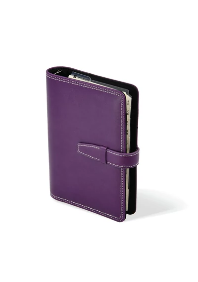 L228 gyűrűs kalendárium, filofax, lila műbőr, 