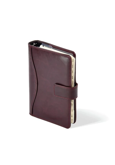 L231 gyűrűs kalendárium, filofax, barna műbőr, 