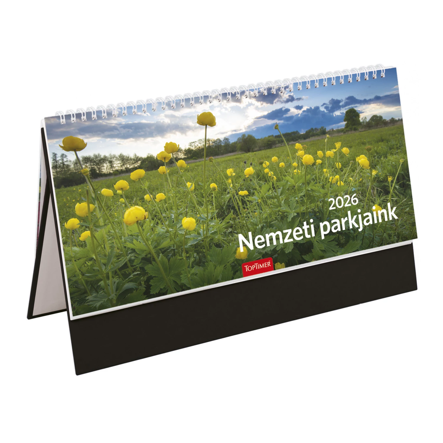 Nemzeti parkjaink asztali naptár fekete álló táblával - 2026
