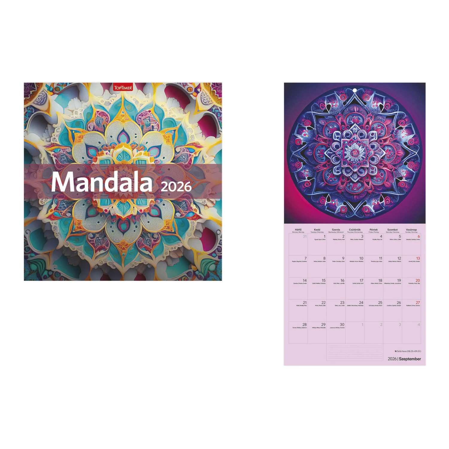 Mandala falinaptár - 2026