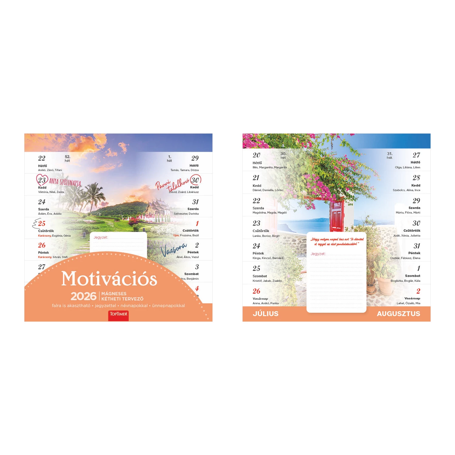 T090 MOTIVÁCIÓS MÁGNESES FALINAPTÁR