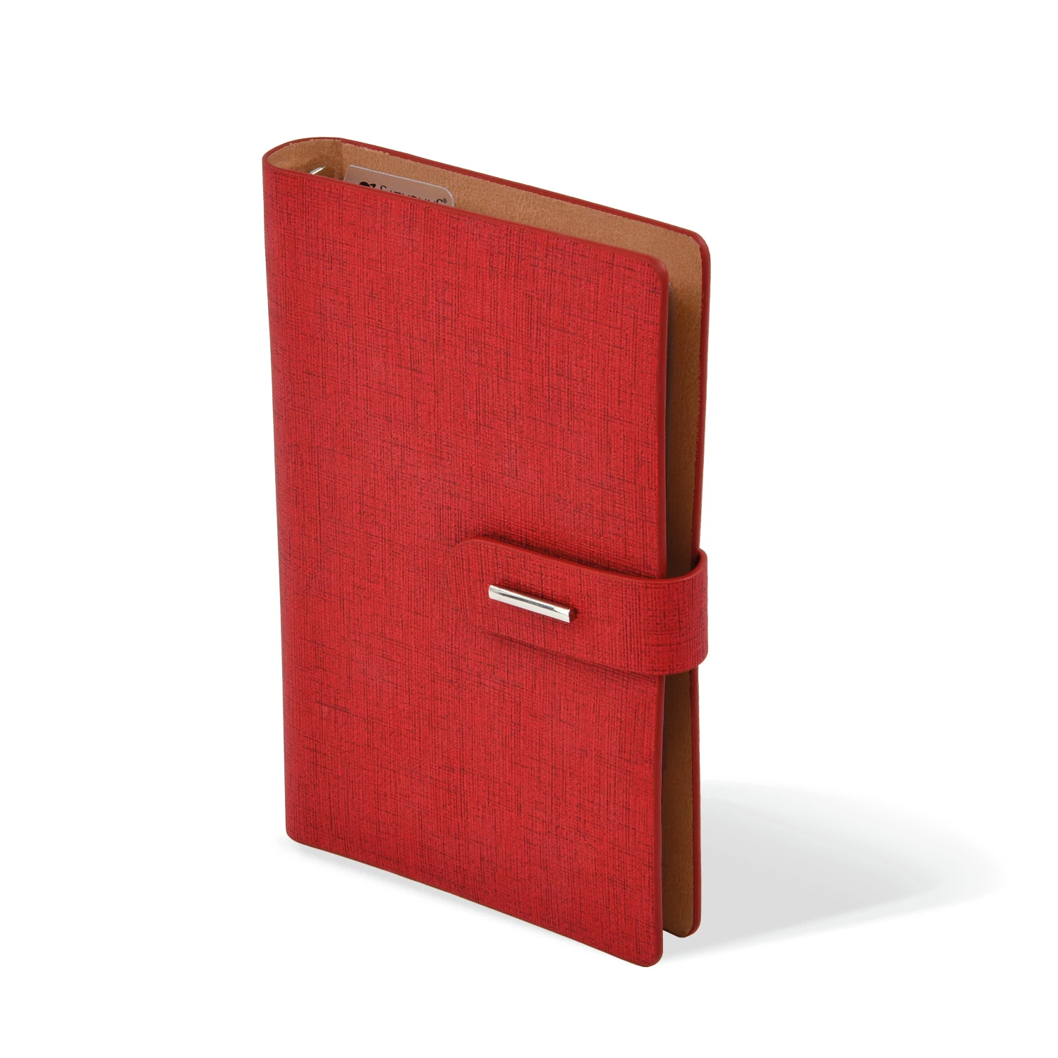 L432 piros műbőr gyűrűs kalendárium, filofax