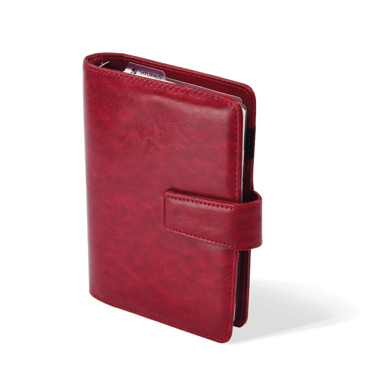 M223 bordó műbőr gyűrűs kalendárium, filofax