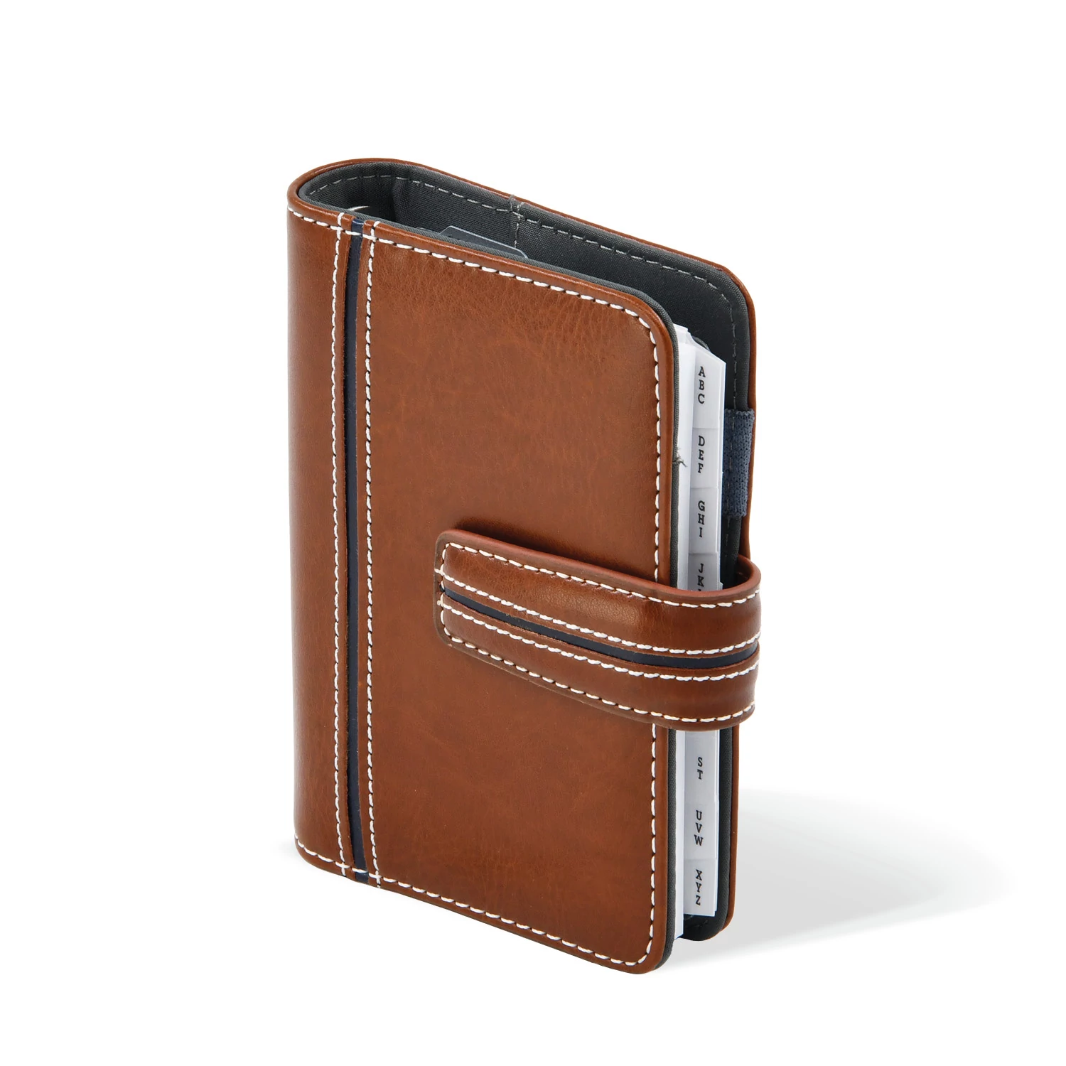 S425 barna-kék gyűrűs kalendárium, filofax